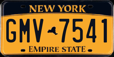 NY license plate GMV7541
