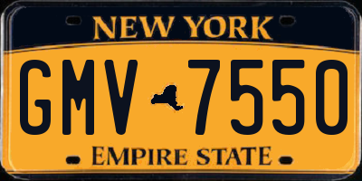 NY license plate GMV7550