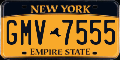 NY license plate GMV7555