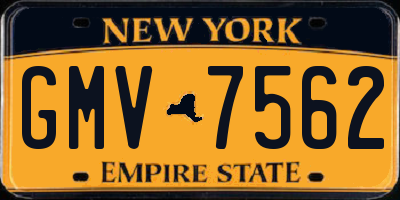 NY license plate GMV7562