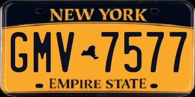 NY license plate GMV7577
