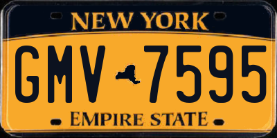 NY license plate GMV7595