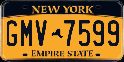 NY license plate GMV7599