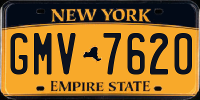 NY license plate GMV7620