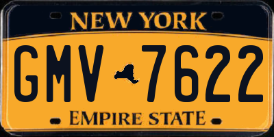 NY license plate GMV7622