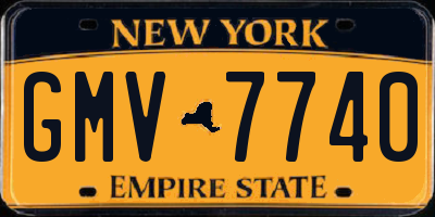 NY license plate GMV7740