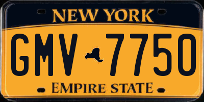 NY license plate GMV7750