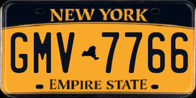 NY license plate GMV7766