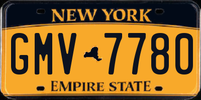 NY license plate GMV7780