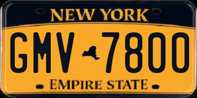 NY license plate GMV7800