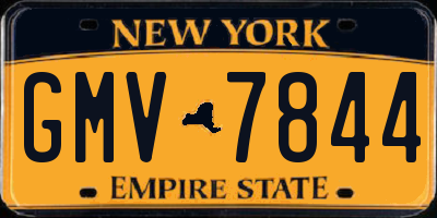 NY license plate GMV7844