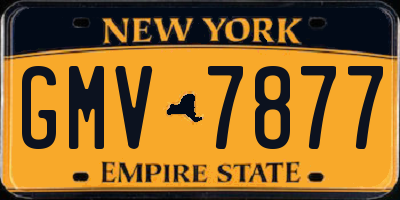NY license plate GMV7877