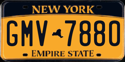 NY license plate GMV7880