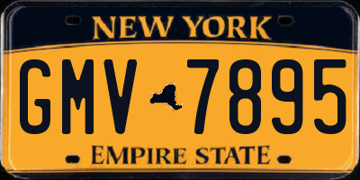 NY license plate GMV7895