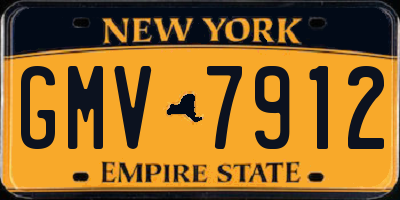 NY license plate GMV7912