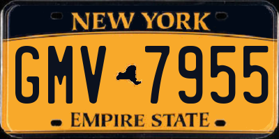 NY license plate GMV7955