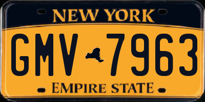 NY license plate GMV7963