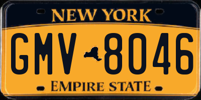 NY license plate GMV8046