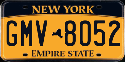 NY license plate GMV8052