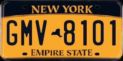 NY license plate GMV8101