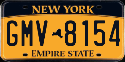 NY license plate GMV8154
