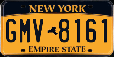 NY license plate GMV8161