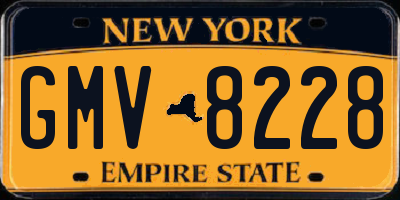 NY license plate GMV8228