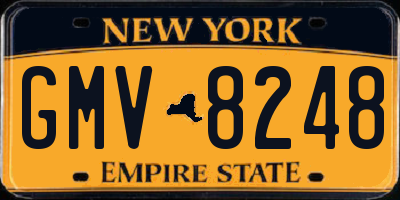 NY license plate GMV8248