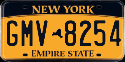 NY license plate GMV8254