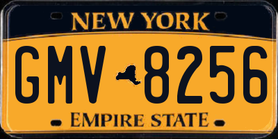 NY license plate GMV8256