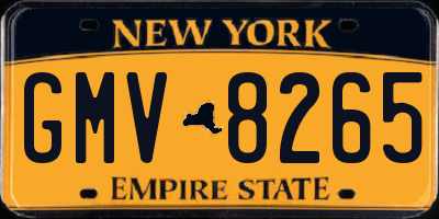 NY license plate GMV8265