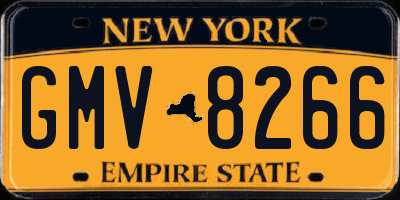 NY license plate GMV8266