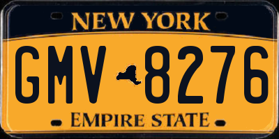 NY license plate GMV8276