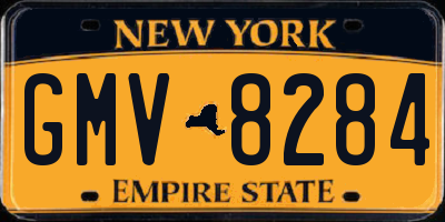 NY license plate GMV8284