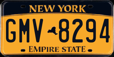 NY license plate GMV8294