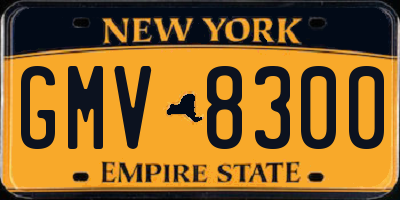 NY license plate GMV8300