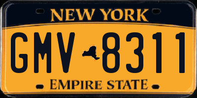 NY license plate GMV8311