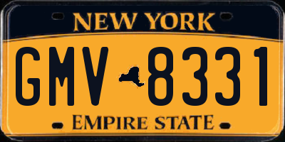 NY license plate GMV8331
