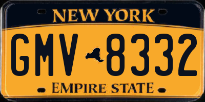 NY license plate GMV8332
