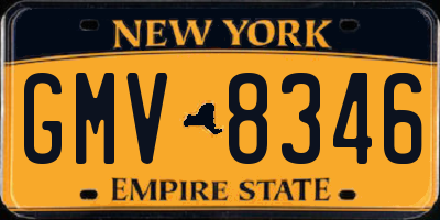 NY license plate GMV8346