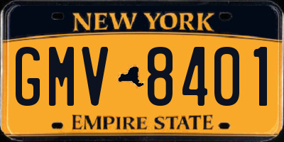 NY license plate GMV8401
