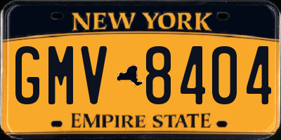NY license plate GMV8404