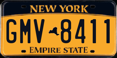 NY license plate GMV8411