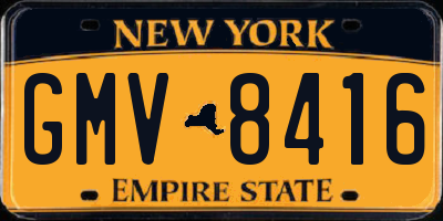 NY license plate GMV8416