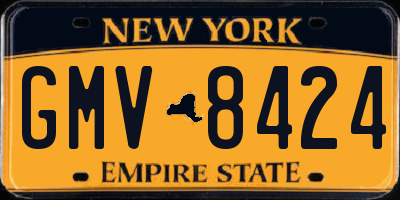 NY license plate GMV8424