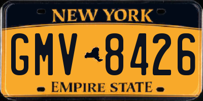 NY license plate GMV8426