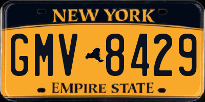 NY license plate GMV8429