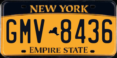 NY license plate GMV8436