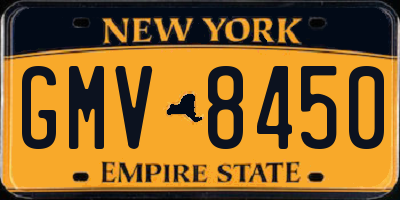 NY license plate GMV8450