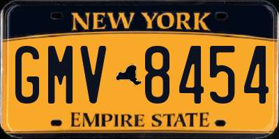 NY license plate GMV8454